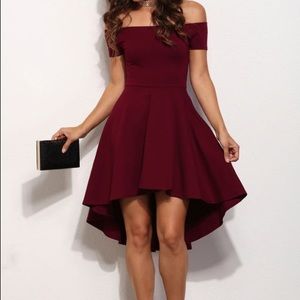 Black High-Low Semi Dress